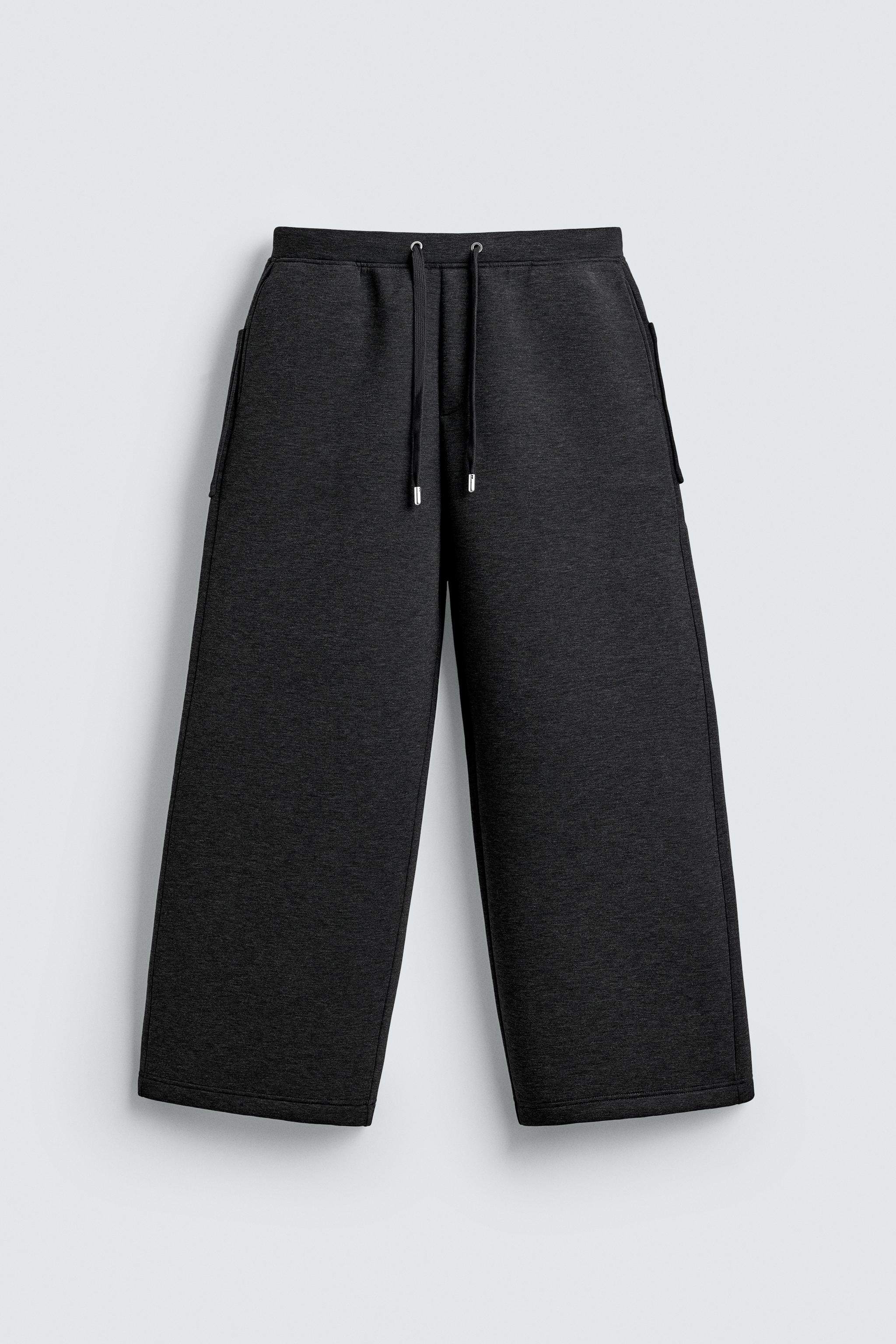 PANTALON EFFET NÉOPRÈNE COUPE LARGE